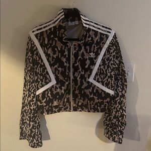 Adidas Leoflage printed cropped track jacket